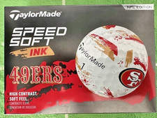 New Taylormade Speedsoft Ink 1 dozen golf balls San Francisco 49ers NFL