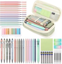 56 PCS Aesthetic School Supplies with Large 1 Count Pack of 56 , Green