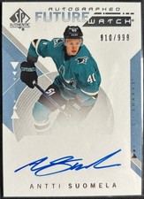 2018-19 UD SP Authentic Antti Suomela 203 Future Watch 910/999 Auto