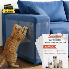 12 PCS Large Cat Scratch Furniture Protector, Transparent Couch Protector from C