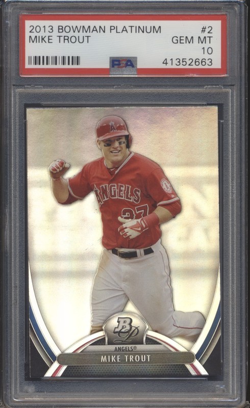 2013 Bowman Platinum #2 Mike Trout Angels PSA 10 Gem Mint