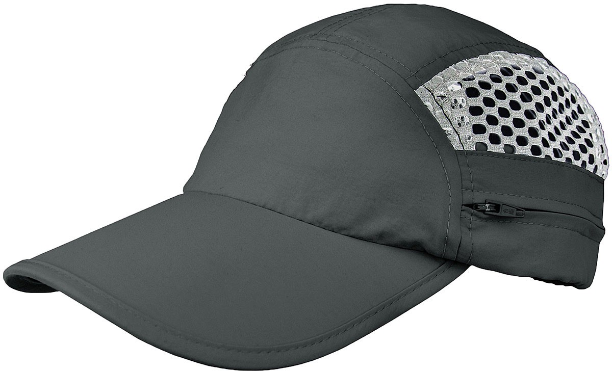 Mega Cap Woody Charcoal Nylon Cycling Cap with UV Protection - Hidden Neck Flap 6090₽