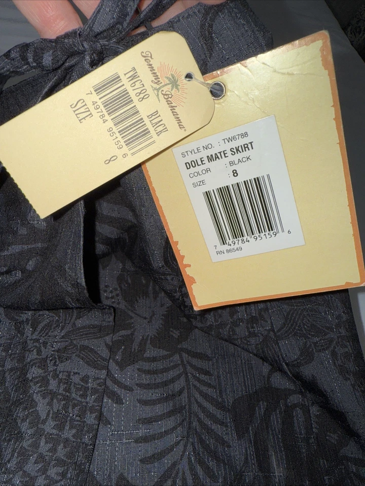 NUEVO CON ETIQUETAS Tommy Bahama Falda 100% Seda Envolvente Talla 8 Estampado Hawaiano Coconutgirl  Foto 4 de 4