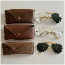 LOT x3 Bausch Lomb Ray-Ban Outdoorsman Aviator Sunglasses Parts/Repair Vintage