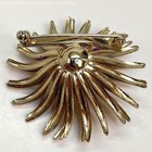 Vintage Brushed Gold Tone Faux Pearl Daisy Flower Brooch 14.6g — photo 2