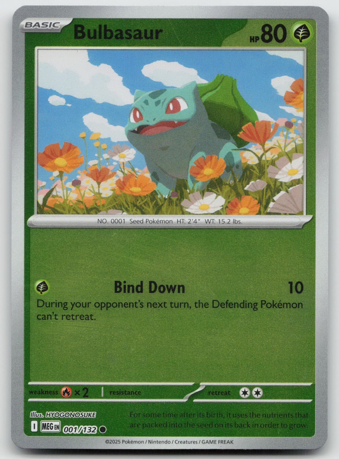 Bulbasaur Common Reverse Holo ME01: Mega Evolution 001/132 NM