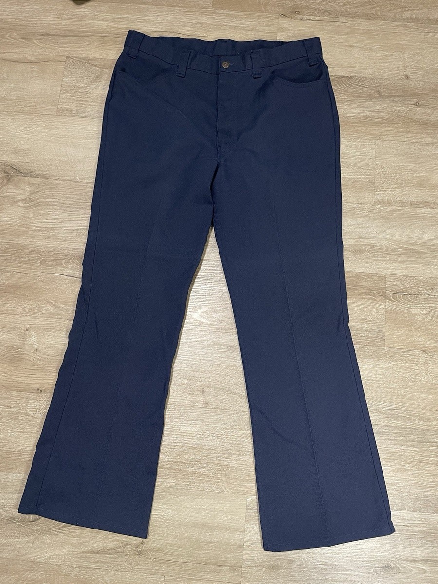 Vintage Levis 10517 Pants Mens Sz 38x29 Navy Blue Dacron Saddleman
