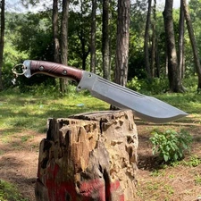 Custom Handmade Carbon Steel Blade Survival Bowie Knife | Hunting Knife Camping