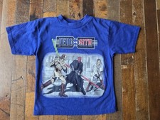 VTG Starwars Boys SZ 7 Tshirt Blue JEDI vs SITH Made In USA