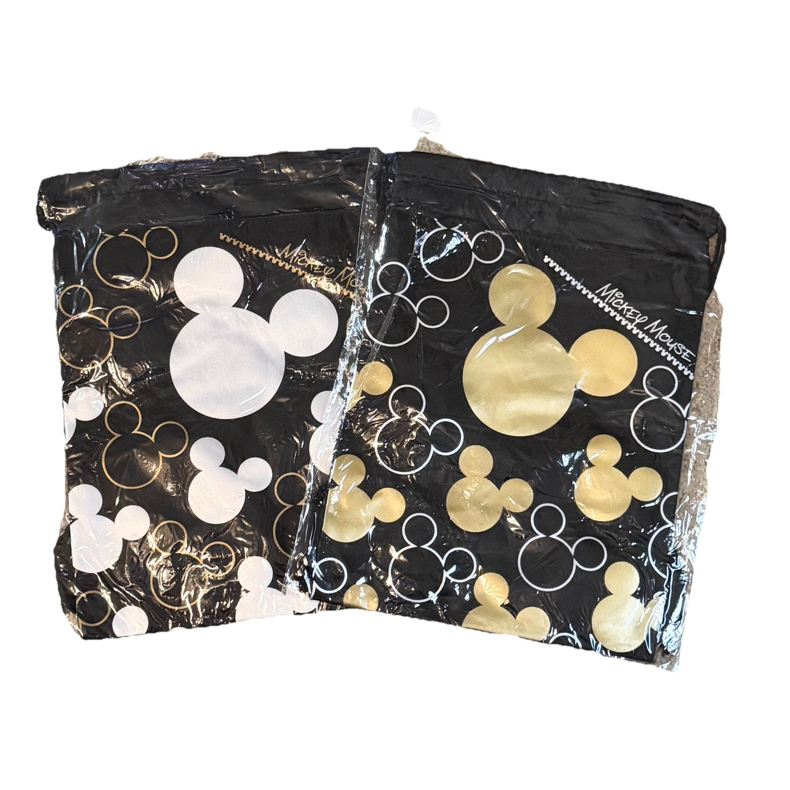 Disney Mickey Mouse Drawstring Backpack-Still Lot of 2 Silve