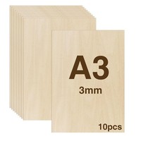 Wisyok 10 StüCk Sperrholz 3Mm A3 Holzplatten Basteln Modellbau 420X300X3Mm