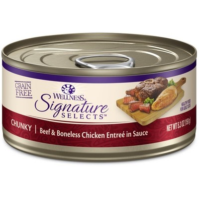 Wellness CORE Signature Selects Chunky Adult Wet Cat Food, Natural, Protein-R...