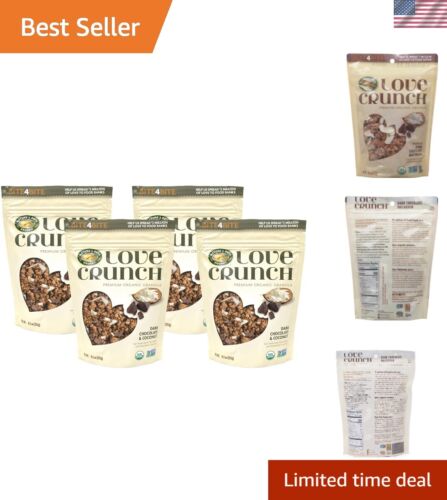 Decadent Organic Dark Chocolate Coconut Granola - Healthy Indulgence, 4 Pack