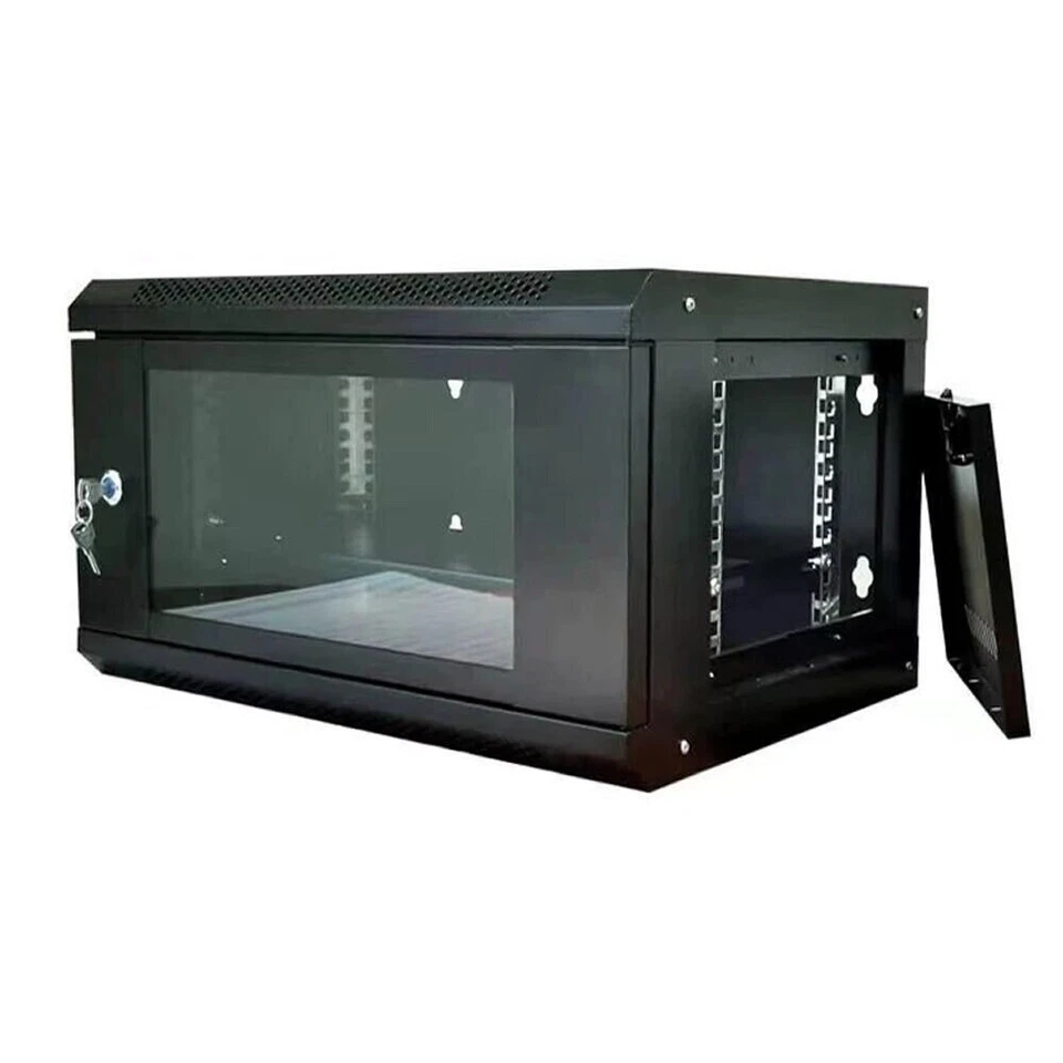 6U 450MM 19" BLACK NETWORK CABINET OR OPTIONAL WITH PDU & PATCH PANEL - Image 2 of 4