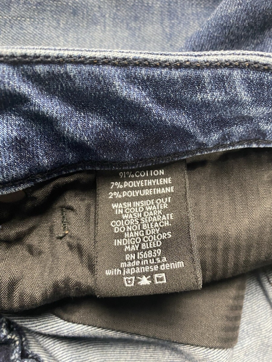 Monfrere Brando Jeans Men's Sz 33 Indigo Tint Blue Tapered Denim