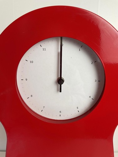 Vintage IKEA Keyhole Shelf Clock Red by Thomas Eriksson Retro - Picture 5 of 6