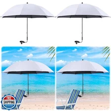 Hosuly 4 Pcs 46" Chair Umbrella with Universal Adjustable Clamp Sun Protectio