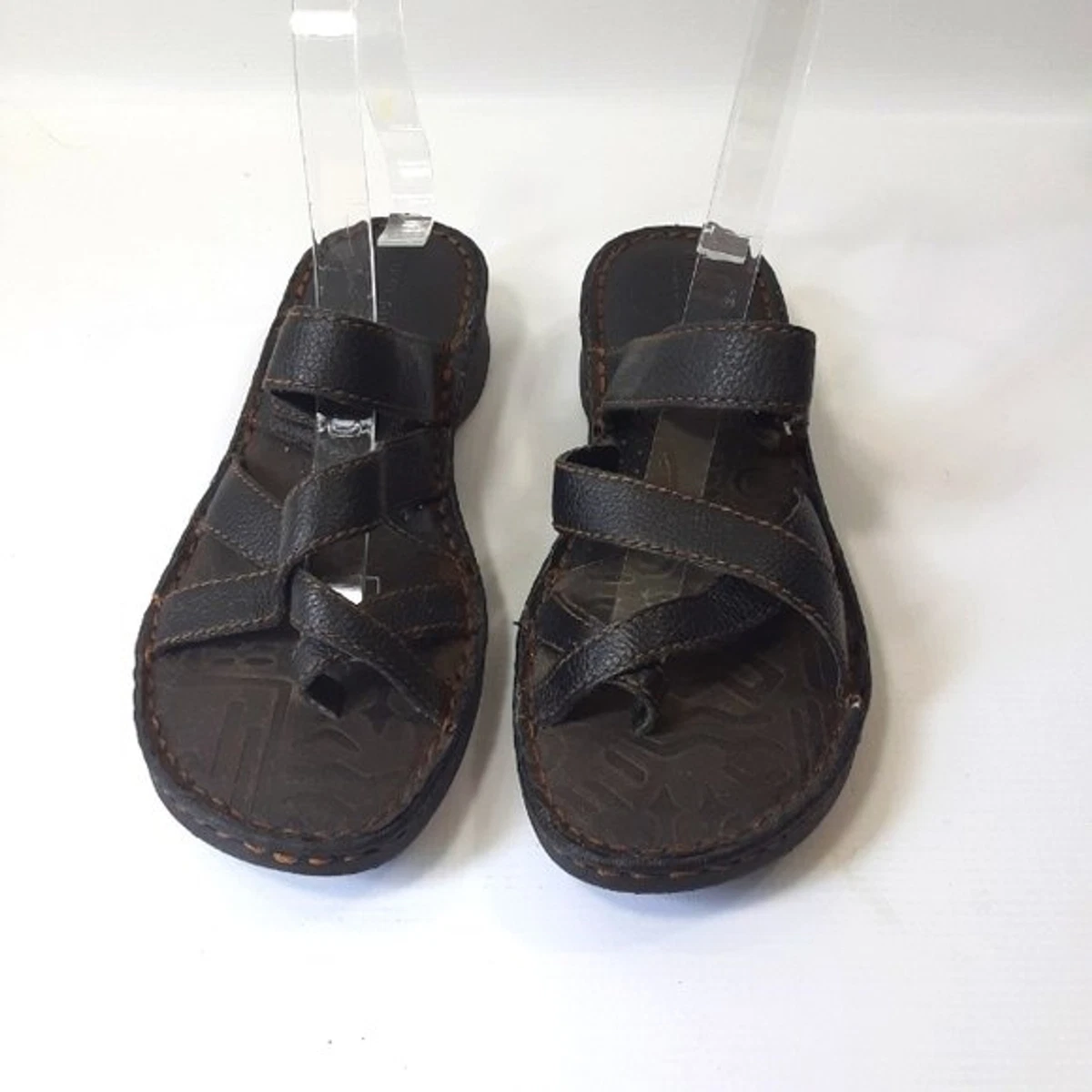 Autumn Run Size 7 B M Black Slip on Thongs Sandals