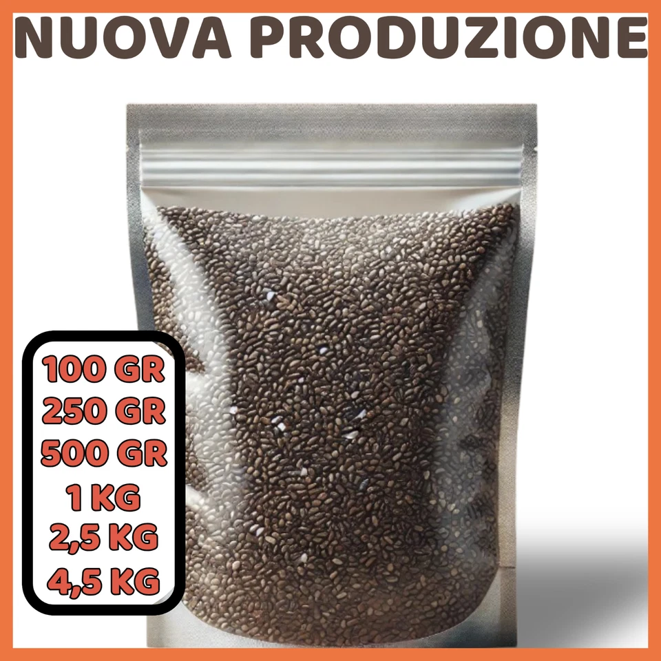 GUSTI D'APRILE Semi Di Chia di NUOVA PRODUZIONE Naturale Benefici Busta Risparmio Salva Aroma