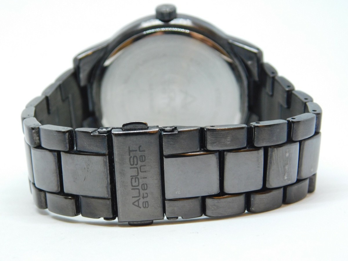 August Steiner AS8060BK Black Tone Quartz Analog Men