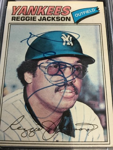 1977 TOPPS REGGIE JACKSON YANKEES SIGNED PSA/DNA AUTO HOF HALL OF FAME - Bild 3 von 3