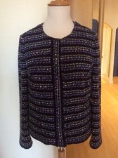 Bianca Jacket Size 20 Bnwt Navy Pink Gold Blue Stripes Rrp £124.95 Now £56