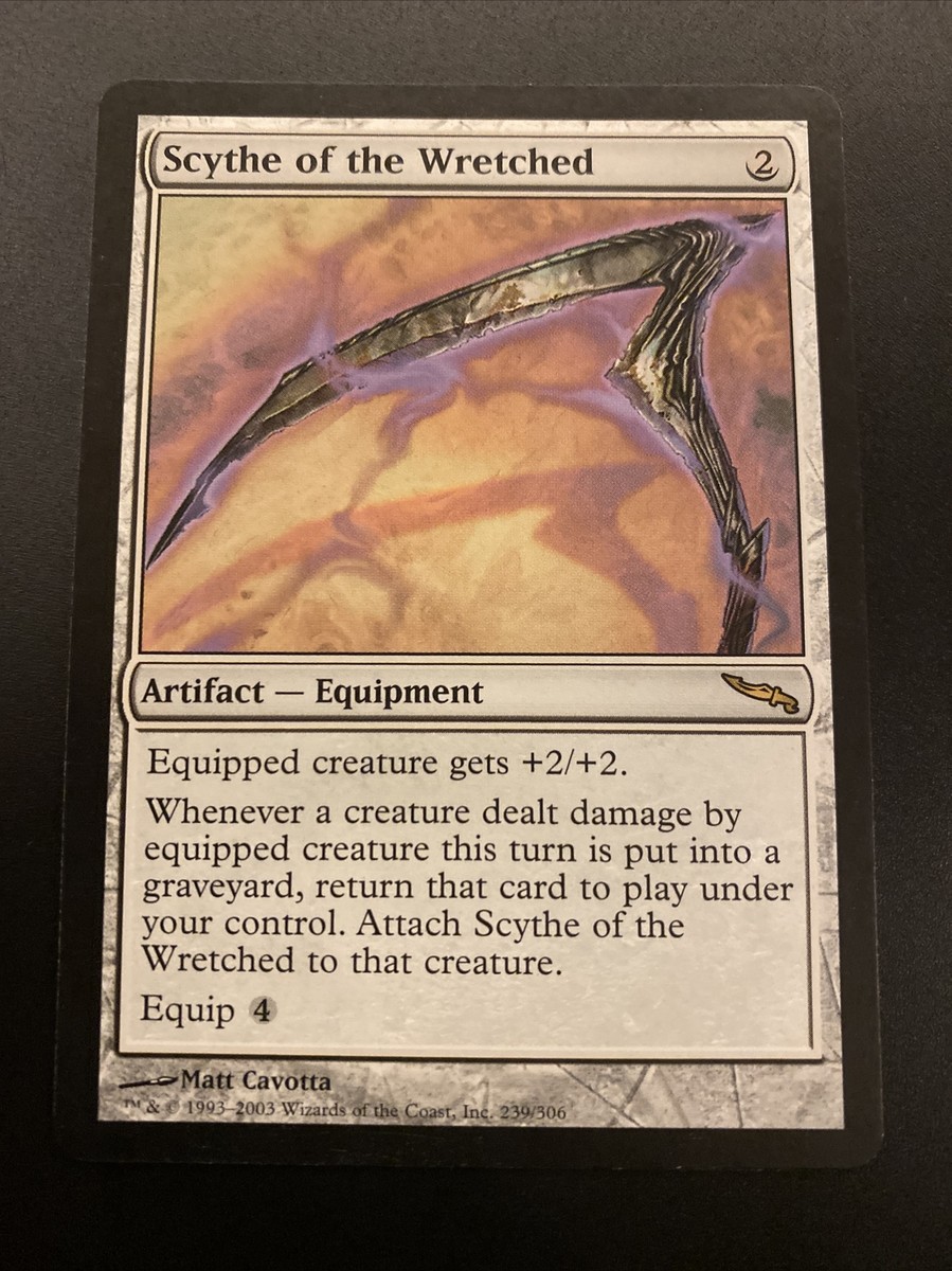 Scythe of the Wretched #239/306 MTG Mirrodin Set Artifact Rare NM 