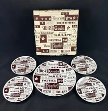 Vintage 1976 Himark The Cheeseboard 5 Pc Set - Cheese Platter w 4 Snack Plates