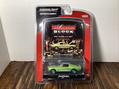 #ad Greenlight Auction Block Barrett Jackson 1967 Shelby GT 500 Green Machine New $88.88