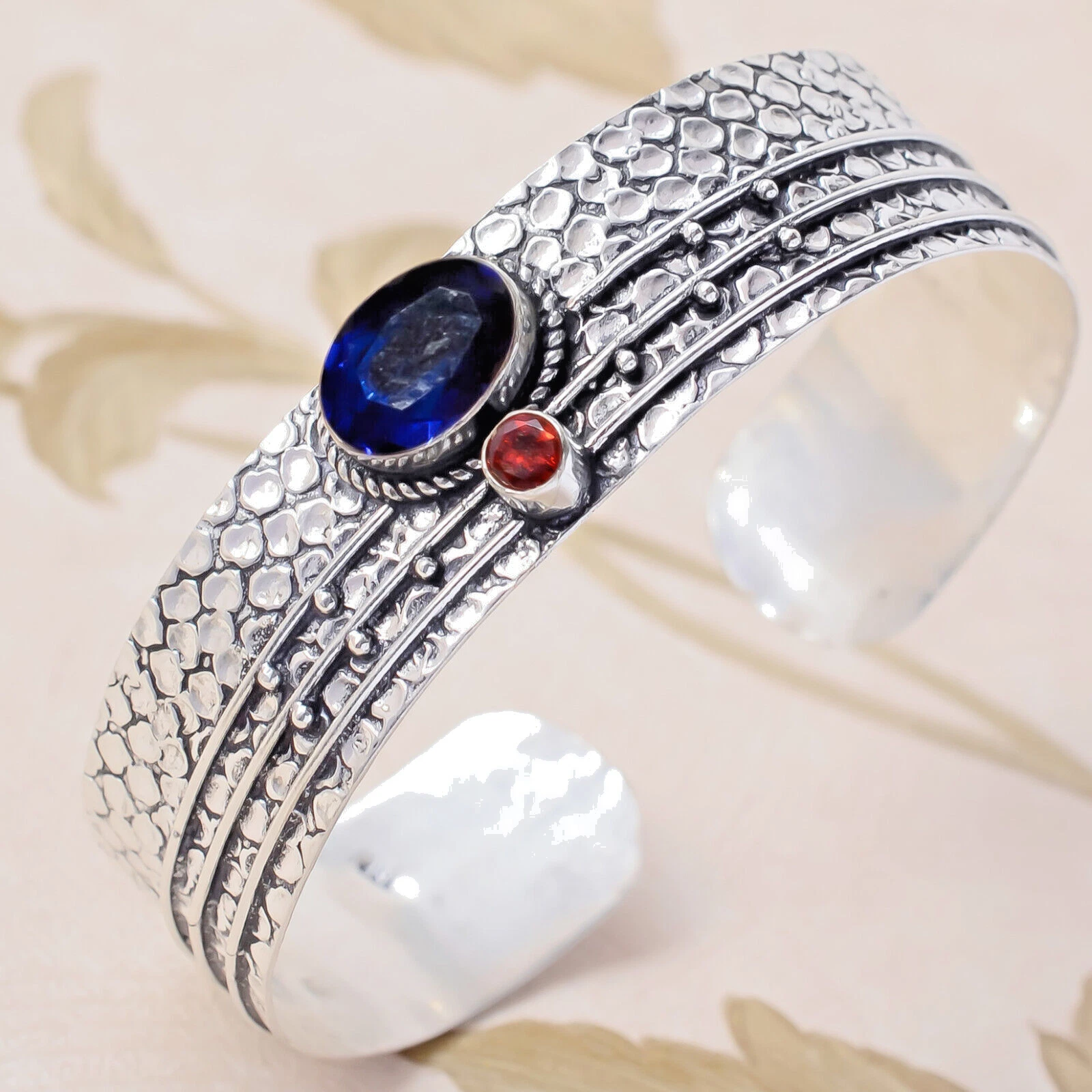 VALENTINO Bracciale Bracciale Bracciale Bracciale Gioielli Argento Sterling 925 Ovale Tanzanite Taglio Granato