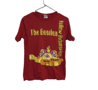 RARE COLOR RED 2005 Beatles Yellow Submarine TShirt Mens Small Official  Subafilm