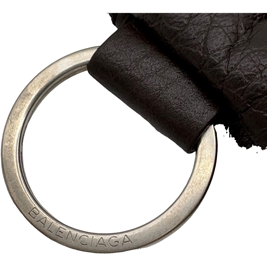 Authentic BALENCIAGA Clas. Clip M Clutch Bag 273022 Brown Leather