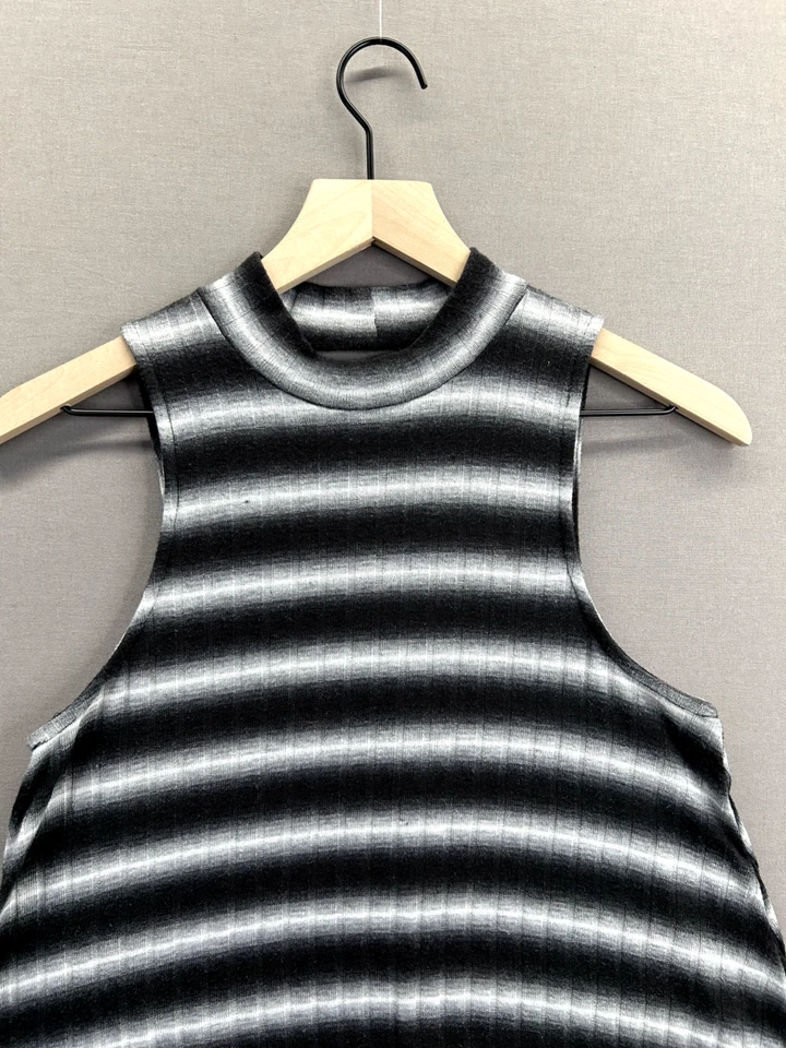 Soprano Womens Black A-Line Dress Striped Halter Neck Sleeveless Size Large - Image 4 of 4
