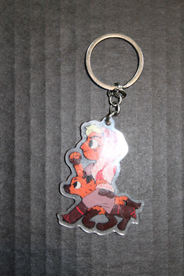 Acrylic anime elf cat animal custom key chain Ring Orange Hyena
