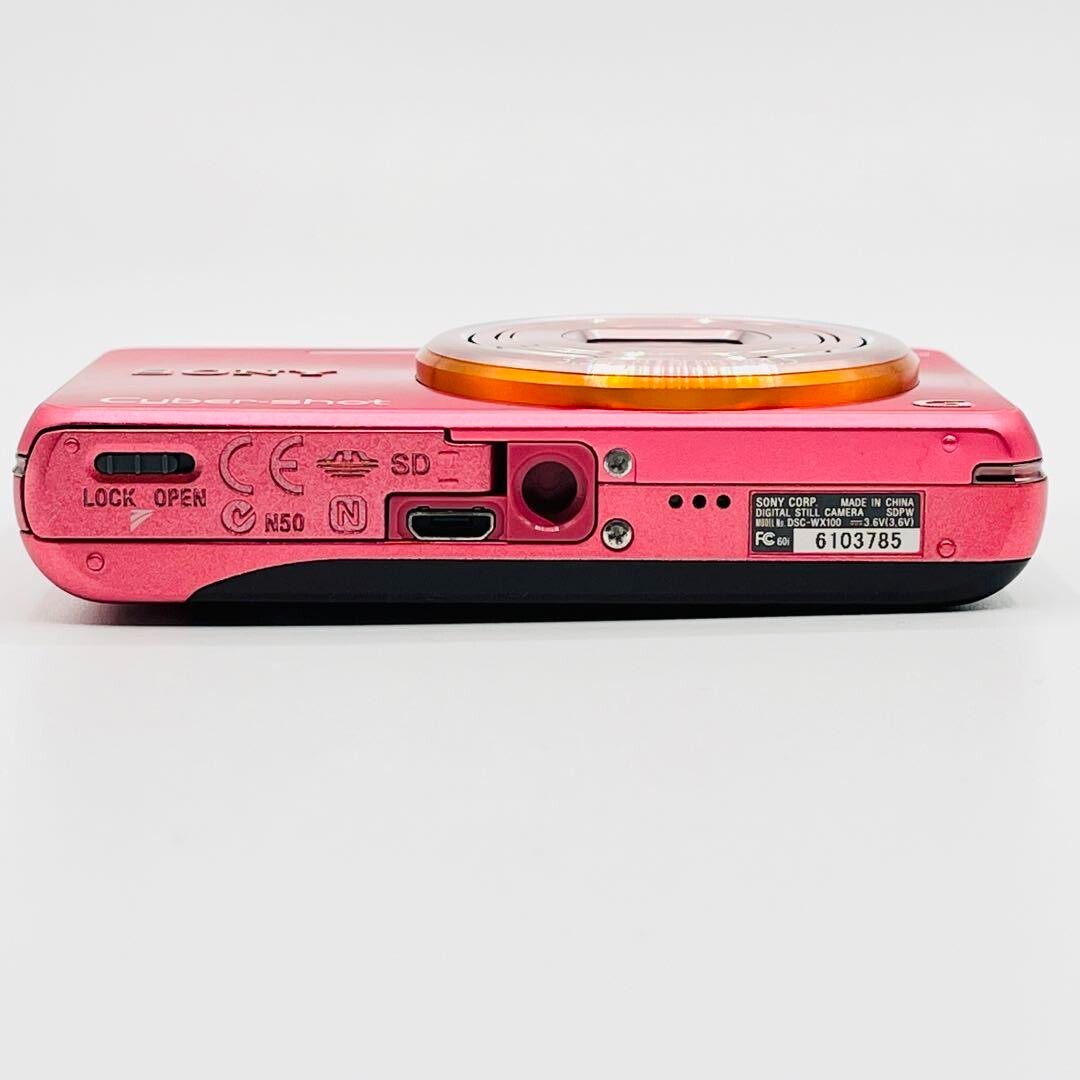 SONY Cyber-shot DSC-WX100 Pink Digital Camera 10x zoom From Japan