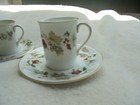 2 SETS OF VINTAGE DEMI-TASSE ENGLISH FINE BONE AND TRANSLUCENT CHINA — photo 3