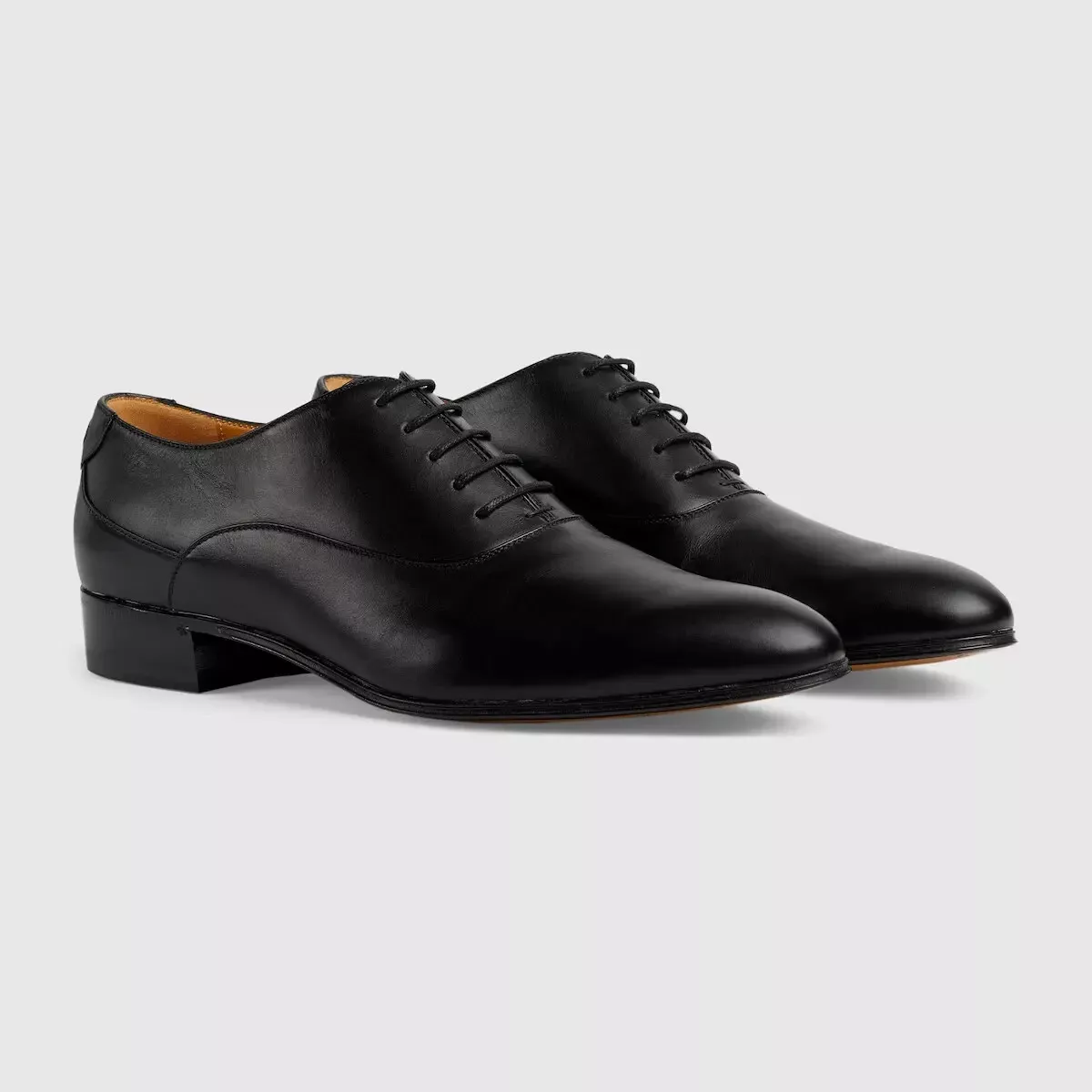 Chaussures derby homme Gucci Z3749 cuir noir monogramme logo GG pointure 11,5 Gucci