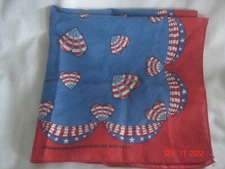 NEW Vtg. HAV-A-HANK RED / WHITE / BLUE PATRIOTIC FLAG MOTIF BANDANA / SCARF USA