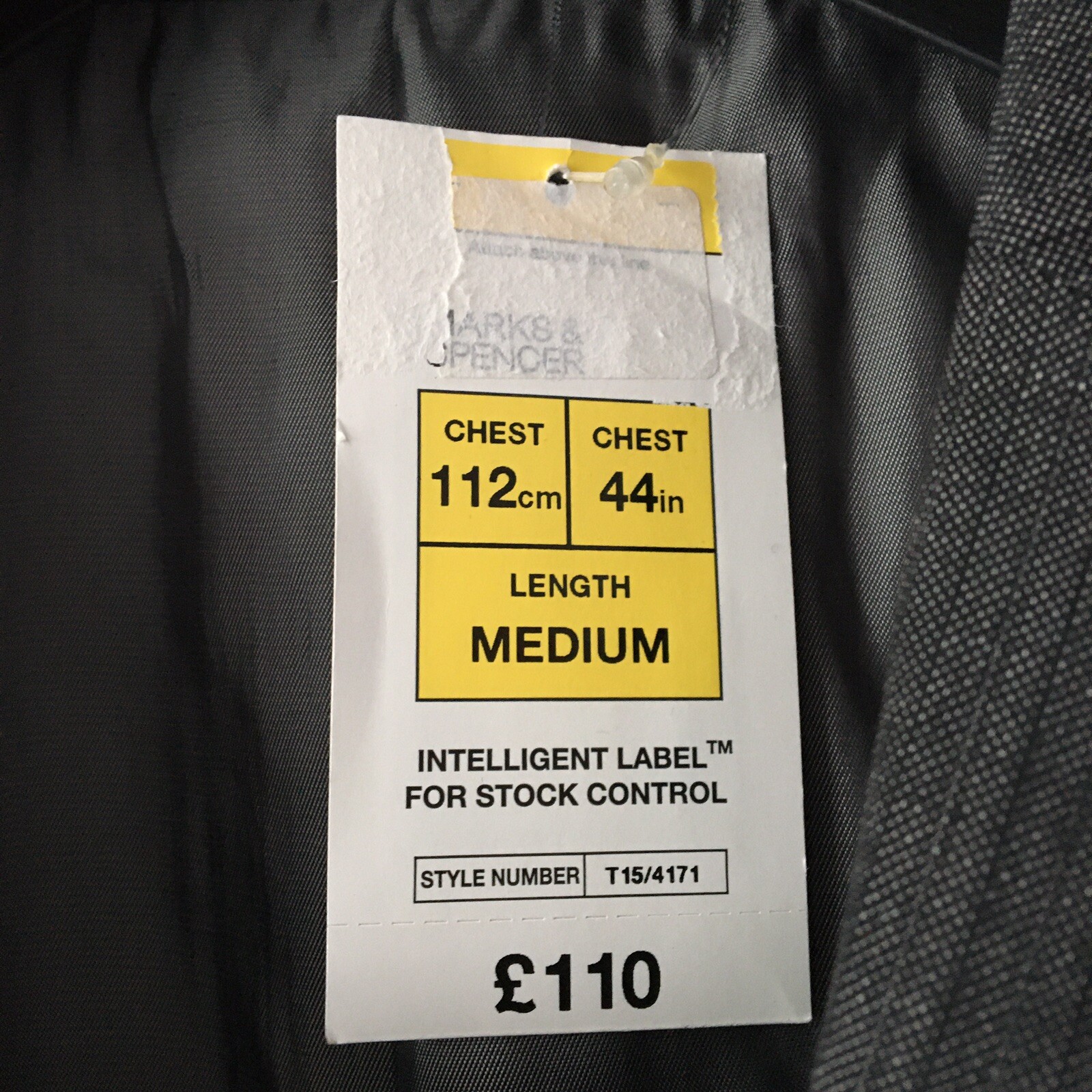 Brand New Marks And Spencer Autograph Mens Grey Suit Jacket Chest 44in  RRP £110 image 4