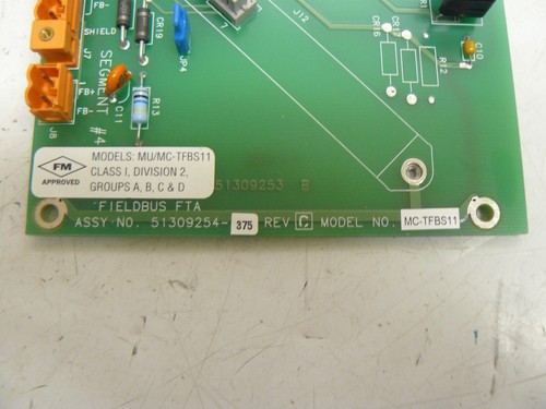 HONEYWELL 51309254-375 REV C MODEL MC-TFBS11 FIELDBUS FTA NEW - Picture 2 of 5