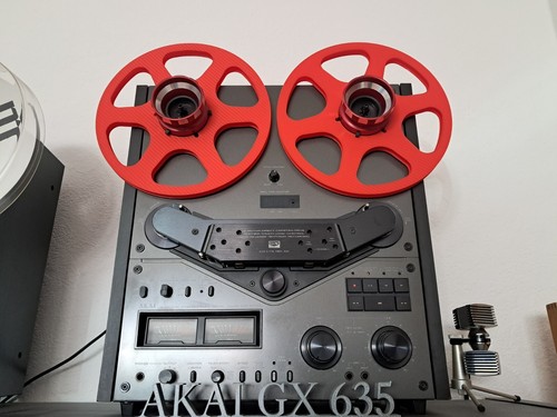 Rote NAB Spulen 2 Stück für Akai 747 635 Revox B77 A77 A700 Tonbandspulen 26,5cm