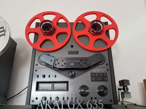 Rote NAB Spulen 2 Stück für Akai 747 635 Revox B77 A77 A700 Tonbandspulen 26,5cm