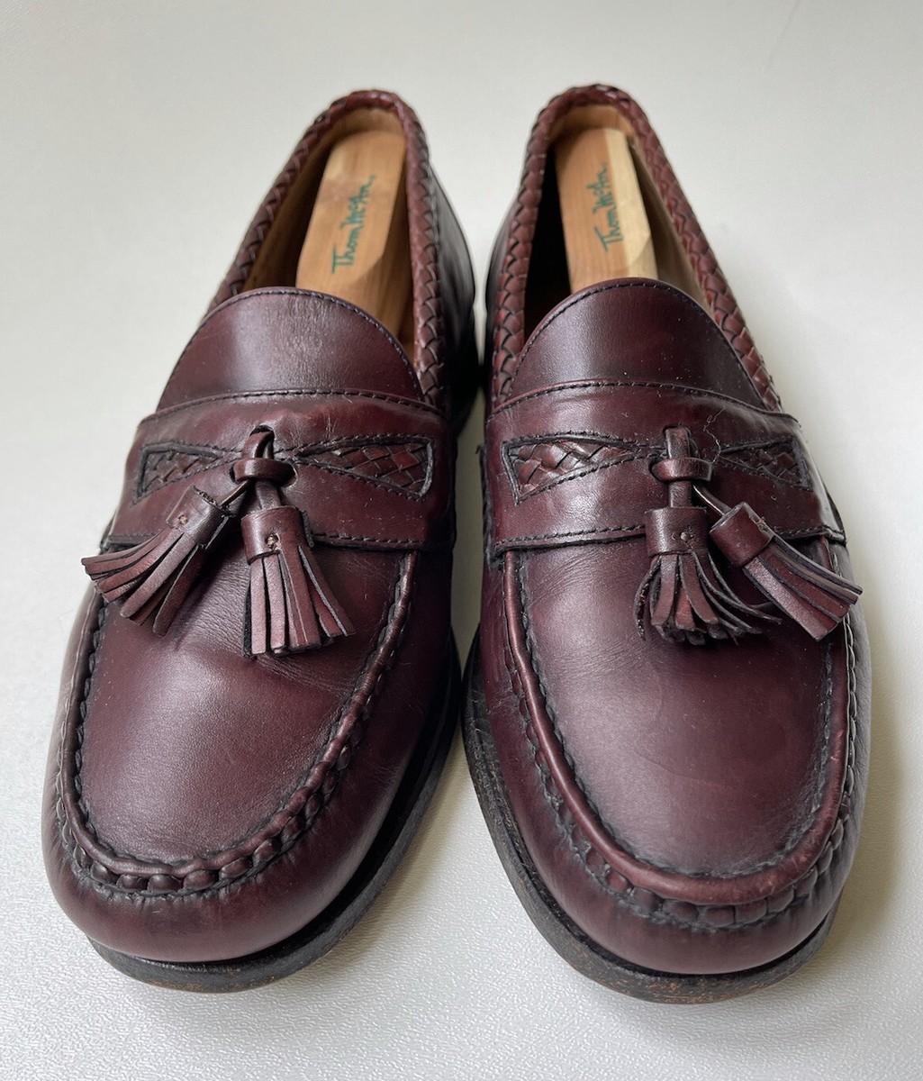 Allen Edmonds Shoes Maxfield Brown Mens 9.5 D Leather USA Tassel Loafers READ Allen Edmonds MAXFIELD Men main image 2