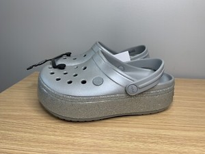 platform glitter crocs