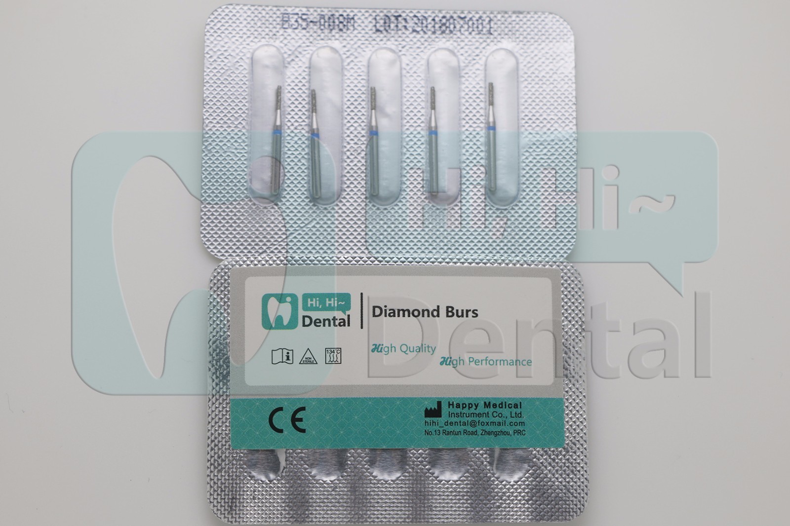 10 Pz Serie SF Drto Estremà Piatta Frese Diamantate Dentali - Foto 3