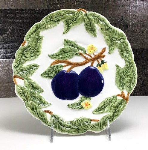 Charter Club Home ~ Summer Grove ~ Set of 2 ~ Pear & Plum Plates ~ 8.75" D ~ NWT - Picture 8 of 12