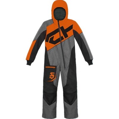 PILOT KIDDIES 1PC SUIT HEATHER/ORANGE SIZE 5 Snowmobiling