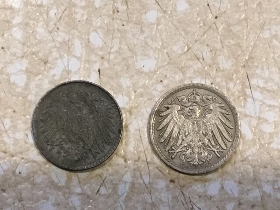 SILVER 1 Mark 1914E 1914A 1917 BANKNOTE 20 & 5 MARK 1914 12 UNC STAMP 1914-1918  - Image 4 of 4