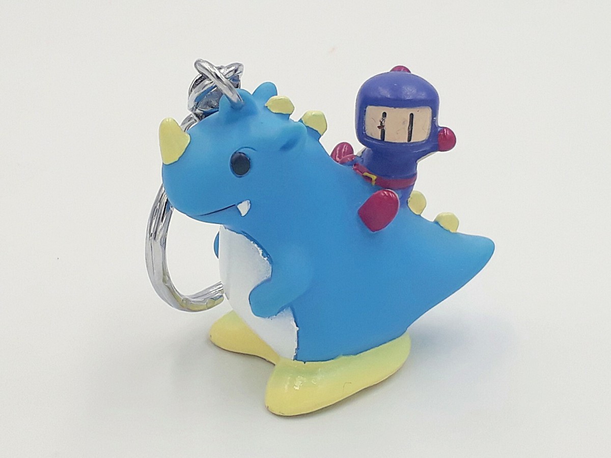 Blue Bomber riding Louies Bomberman Soft Vinyl Figure Keychain