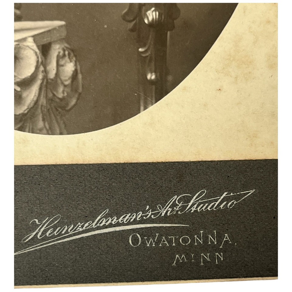 Antique Photograph Card Photo Young Boy In Fancy Edwardian